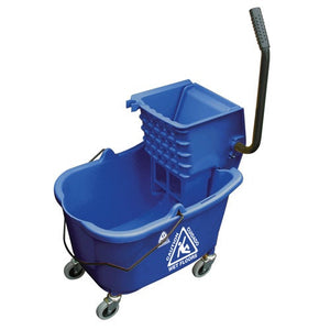 MaxiRough Mop Bucket & Sidepress Wringer, Blue (6975)