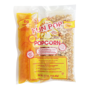 Mega Pop Corn/Oil/Salt Popcorn Kit w/Coconut Oil for 4 oz. Kettle - 36/CS