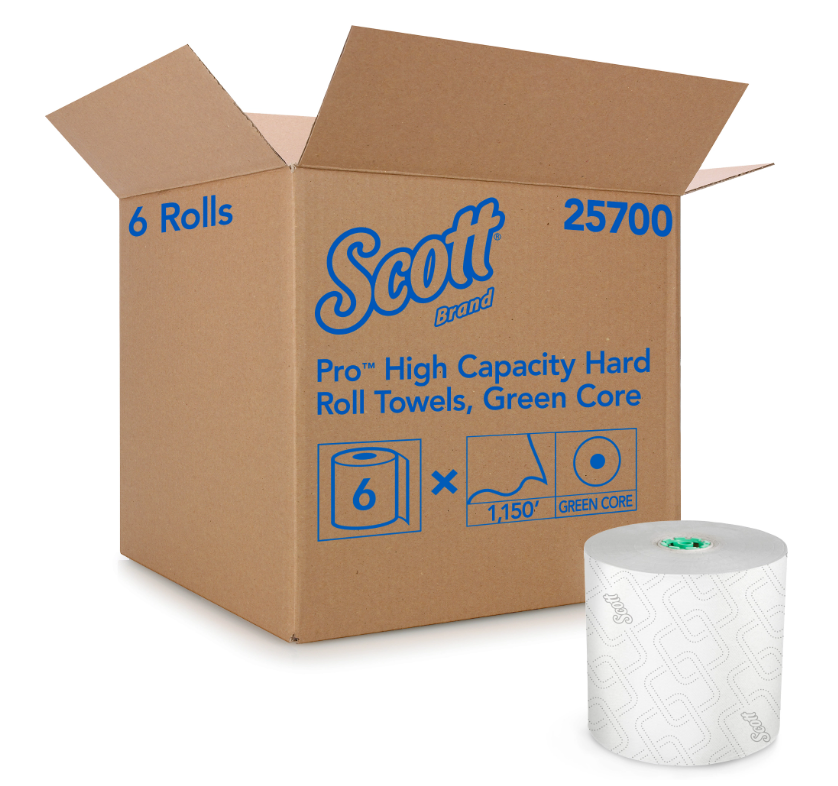 Scott Pro High Capacity Roll Towels, Green Core, 7.5