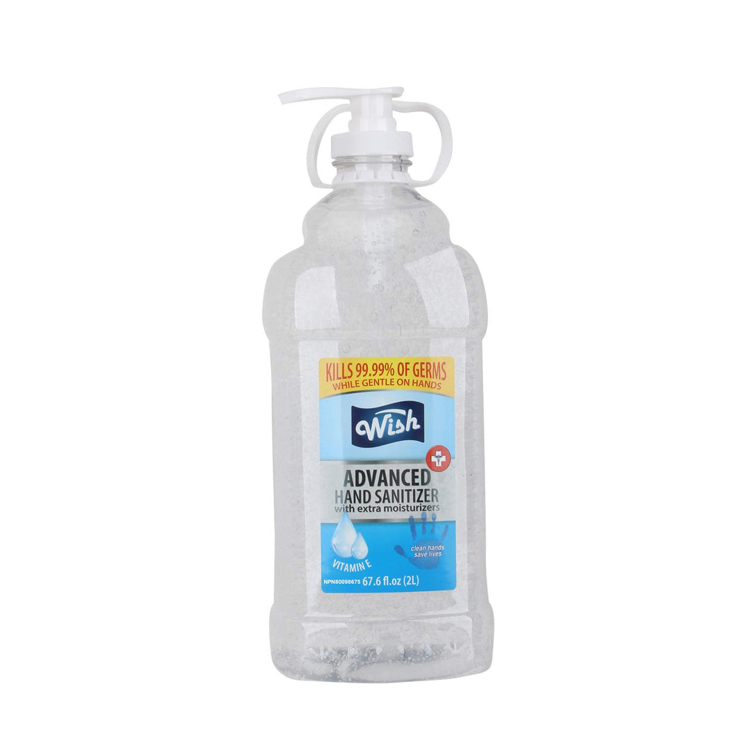 Wish Gel Hand Sanitizer, 2 Liter Pump Bottle - 6/CS