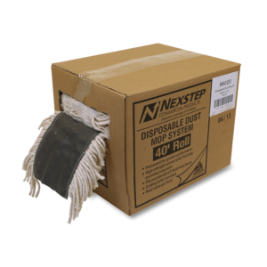 Disposable Cut-to-Size Dust Mop w/Tybar Backing - 40' Roll, Knife Included