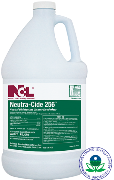 NCL Neutra-Cide 256 EPA Registered Neutral Disinfectant Cleaner & Deodorizer - 1 Gallon 4/CS