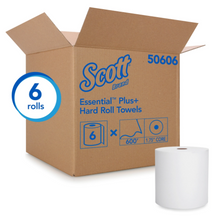 Load image into Gallery viewer, Scott Essential Plus+ White Roll Towels, 8&quot; x 600&#39; - 6/CS (50606)
