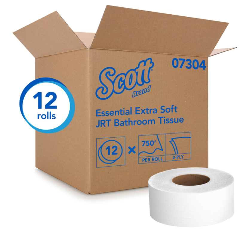 Scott Essential Extra Soft Jr. Jumbo Toilet Tissue 12/CS (07304)