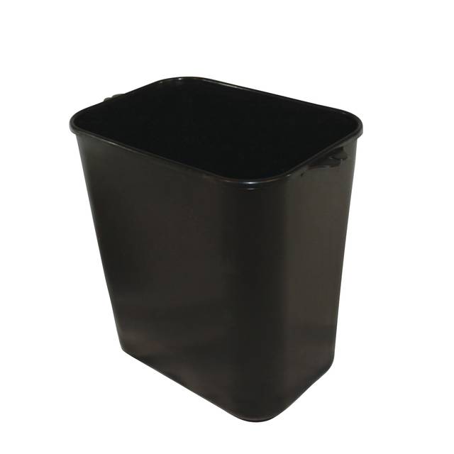 Plastic Wastebasket, 14 Quart, Black (7701-5)