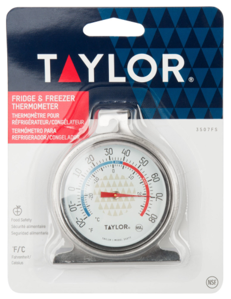 Taylor 3507FS Refrigerator/Freezer Thermometer