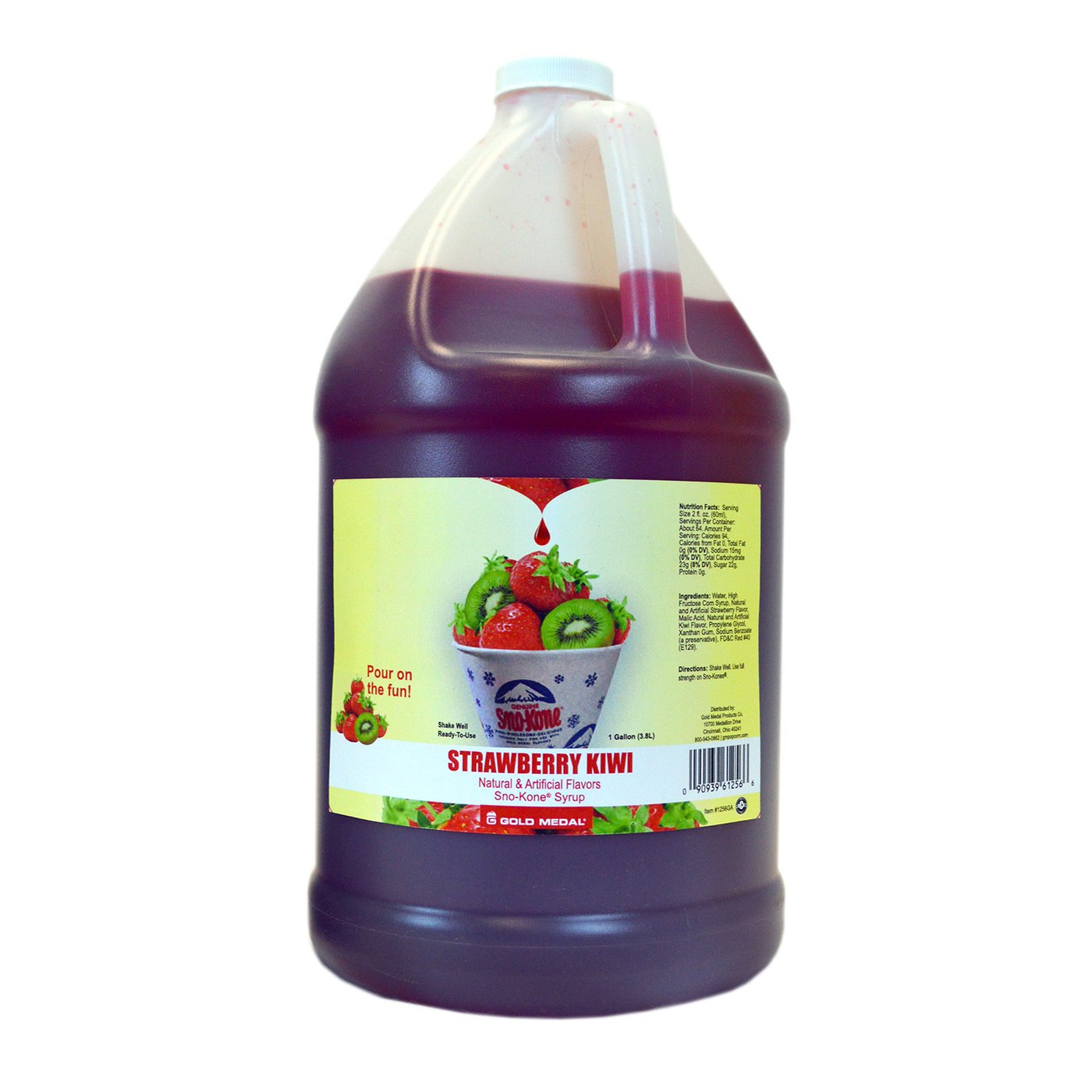 Sno Kone Syrup, Strawberry Kiwi - 1 Gallon 4/CS