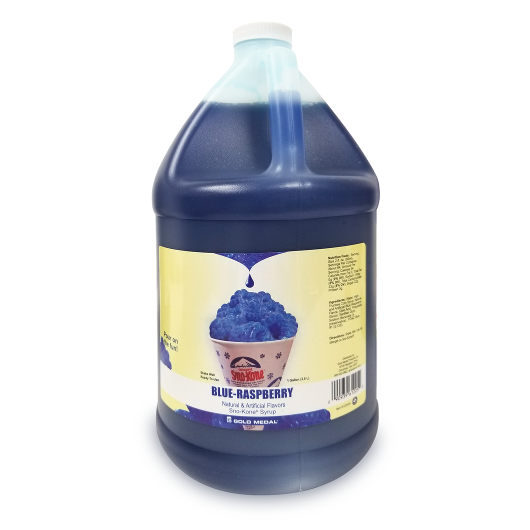 Sno Kone Syrup, Blue Raspberry - 1 Gallon 4/CS