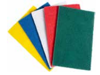 General Purpose Scouring Pad, Green, 6" x 9", Medium Duty, Hand Size - 10ct. 6/CS (S096)