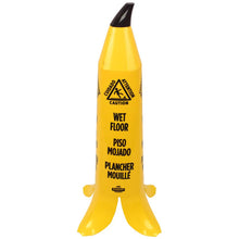 Load image into Gallery viewer, Banana Cone Wet Floor Cone, Trilingual, 3ft. Tall, Yellow (B1101)
