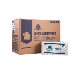 Luncheon Napkin, White, 1-Ply - 500ct. 12/CS (LN 125001)