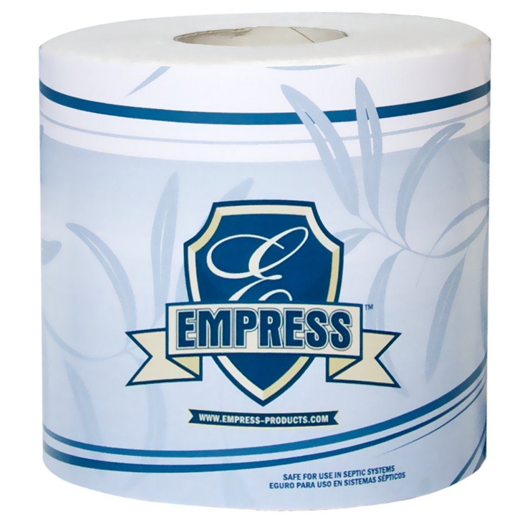 Empress Standard Toilet Tissue, 2-Ply, 4.25" x 3.25" Sheets, Wrapped - 96/CS (BT 4232500)