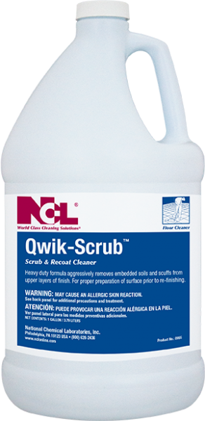 NCL Qwik-Scrub Scrub & Recoat Cleaner, 1 Gallon - 4/CS (0955)