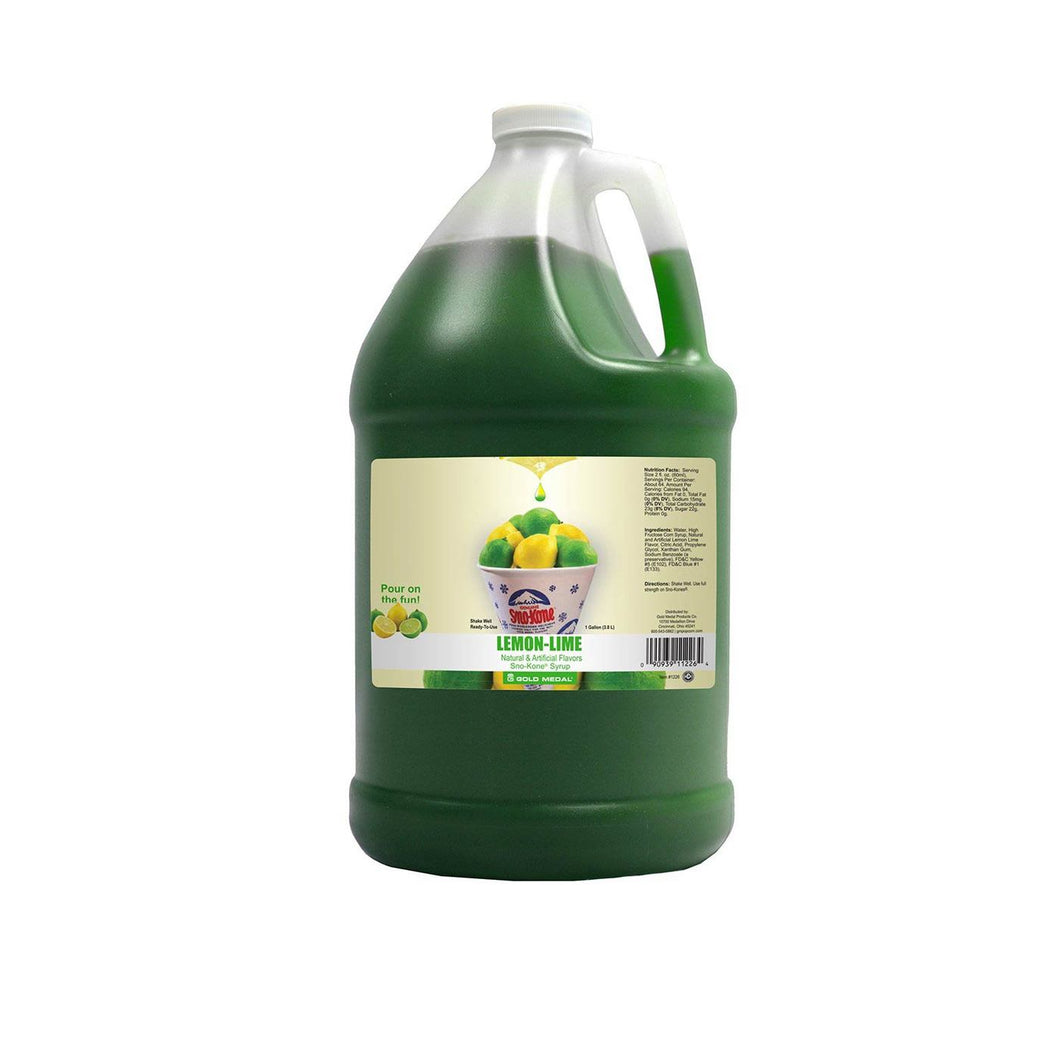 Sno Kone Syrup, Lime - 1 Gallon 4/CS
