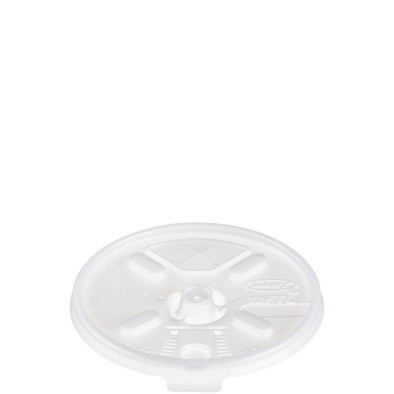 Dart Lid, 12 oz., Straw Slot, Lift N Lock - 100ct. 10/CS (12FTLS)