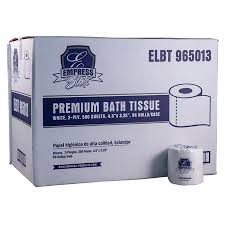 Empress Elite Standard Toilet Tissue, 2-Ply, 4.25" x 3.25" Sheets, Wrapped - 96/CS (ELBT 965013)