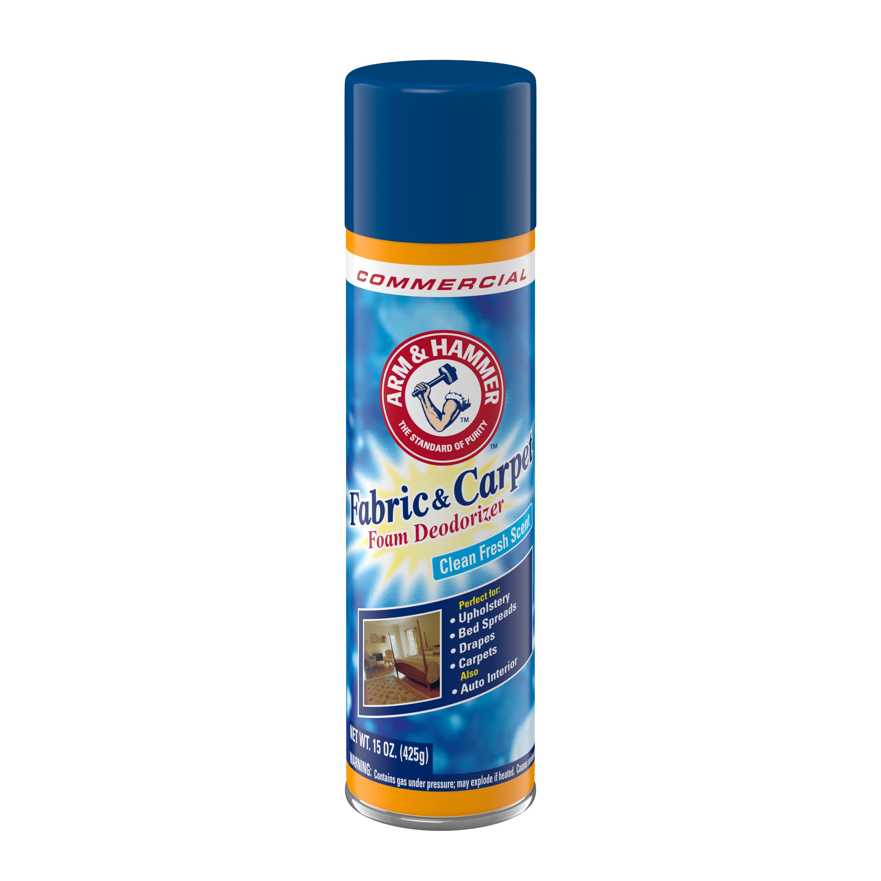 Arm & Hammer Fabric & Carpet Foam Deodorizer, Clean Fresh Scent - 15 oz. 8/CS (33200-00514)