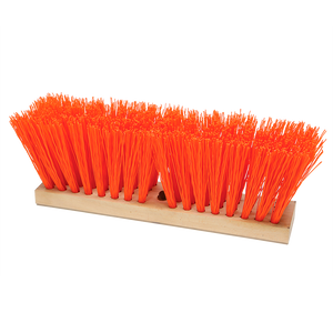 Push Broom, Highway Street Broom, Orange Bristle, 24" Long (20627)