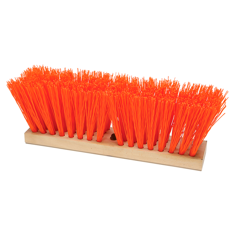 Push Broom, Highway Street Broom, Orange Bristle, 24