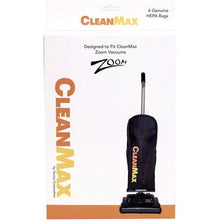 Load image into Gallery viewer, CleanMax Vacuum Bags for Zoom ZM-200, ZM-400 &amp; ZM-600 Vacuums, HEPA Bags, 6ct. (CMZM-H6)
