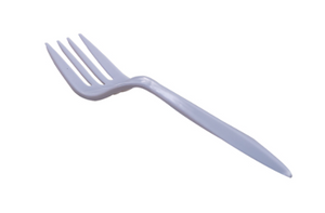 Empress Plastic Fork, Unwrapped, White, Medium Weight - 1000/CS (E175001)