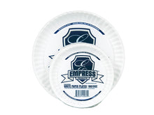 Load image into Gallery viewer, Empress Paper Plate, Uncoated, 9&quot;, White - 100ct. 12/CS (E30300)
