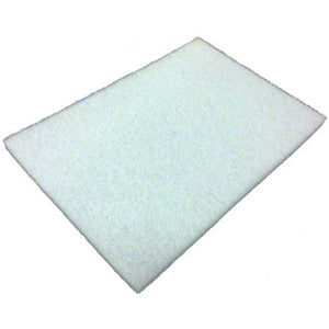 Floor Pad, 14" x 20" Rectangle, White Polishing - 5/CS