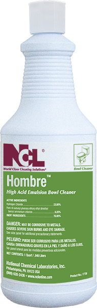 NCL Hombre High Acid Emulsion Bowl Cleaner - 32 oz. 12/CS (1730)