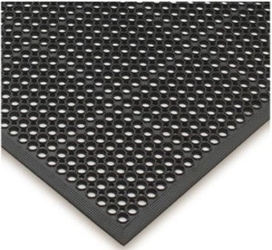 Mats, Inc. Kushion Safe Light Anti Fatigue Floor Mat, 3'x5', Black