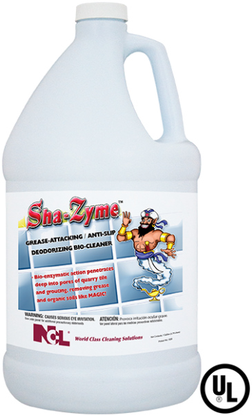 NCL Sha-Zyme Grease Attacking / Anti-Slip Deodorizing Bio-Cleaner 1 Gallon 4/CS