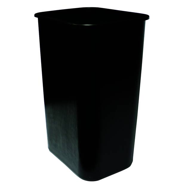 Plastic Wastebasket, 41 Quart, Black (7703-5)