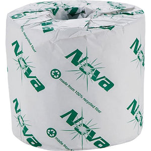 NOVA Household Toilet Tissue, 2-Ply, 4" x 3" Sheets, Wrapped - 96/CS (NOVA 4530)