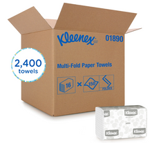 Load image into Gallery viewer, Kleenex White Multifold Towels 2400/CS (01890)
