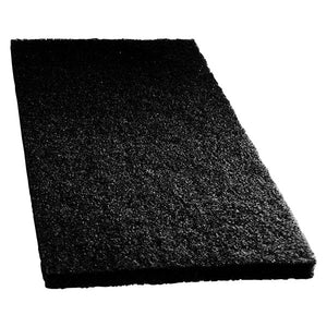 Floor Pad, 14" x 20" Rectangle, Black Stripping - 5/CS