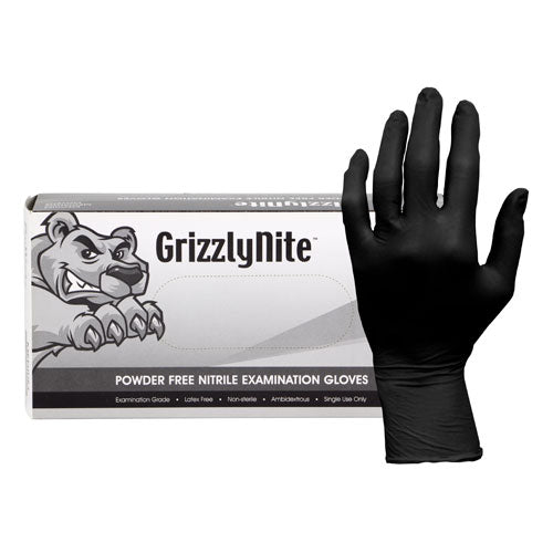ProWorks GrizzlyNite Powder Free Nitrile Glove, Black, X-Large, 5MIL - 100ct. 10/CS (GL-N105FX)