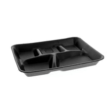 Load image into Gallery viewer, Pactiv 5 Compartment Styrofoam Serving Tray, Black - 125ct. 4/CS (YTHB0500SGBX)
