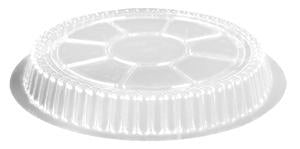 9" Round Plastic Dome Lid for Foil Container (Lid Only) - 500/CS (E9DOME)