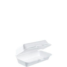 Load image into Gallery viewer, Dart Styrofoam Hinged Lid Hot Dog Container - 125ct. 4/CS (72HT1)
