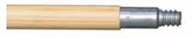 Metal Tip Threaded Hardwood Broom Handle, 60" Long