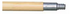 Metal Tip Threaded Hardwood Broom Handle, 60" Long