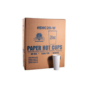 Empress Paper Hot Cup, White, 20 oz. - 50ct. 10/CS (EHC20-W)