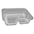 Nacho Tray, 2-Compartment, Clear Plastic - 125ct. 4/CS