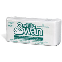 Load image into Gallery viewer, White Swan Premium Beverage Napkin, 9&quot; x 9&quot;, 1-Ply - 500ct. 8/CS (07201)
