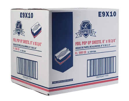 Aluminum Foil Sheets, 9" x 10.75" - 500ct. 6/CS