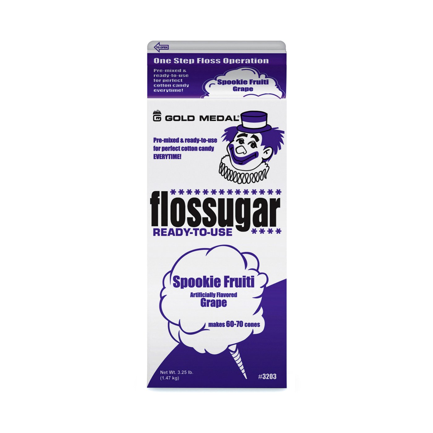 Cotton Candy Floss Mix, Spookie Fruiti (Grape) - 3.25lb.
