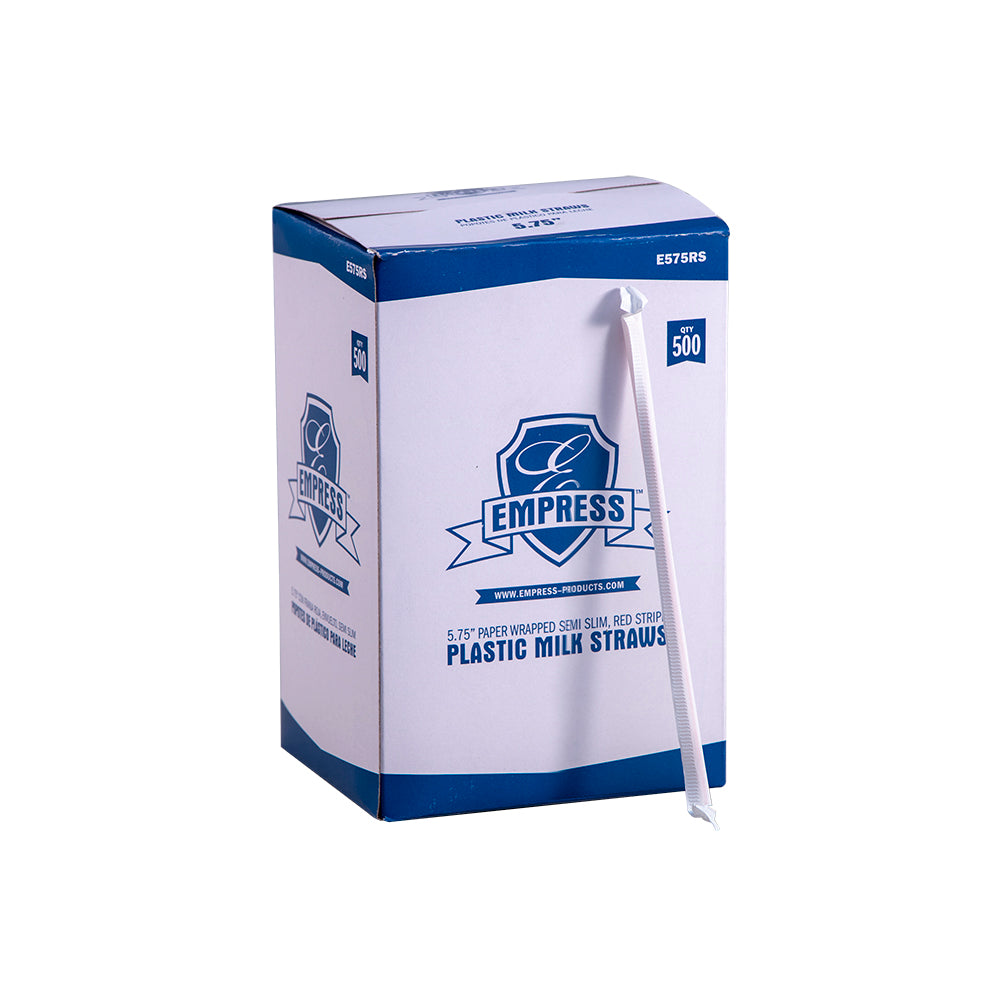 Wrapped Milk Straw, 5.75" - 500ct. 24/CS (E575RS)