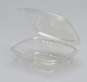 Genpak Hinged Lid Deli Container, 8 oz. - 100ct. 2/CS (AD08)