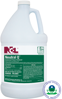 NCL Neutral Q Disinfectant, Cleaner & Deodorant - 1 Gallon 4/CS