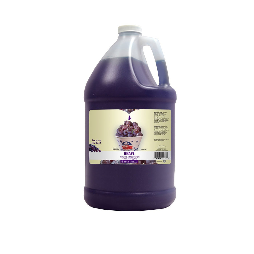 Sno Kone Syrup, Grape - 1 Gallon 4/CS