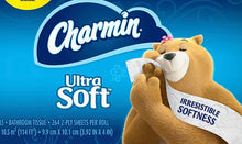 Load image into Gallery viewer, Charmin Ultra Soft Toilet Tissue, 244 Sheet Rolls - 24/CS (01517)
